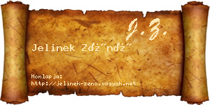 Jelinek Zénó névjegykártya